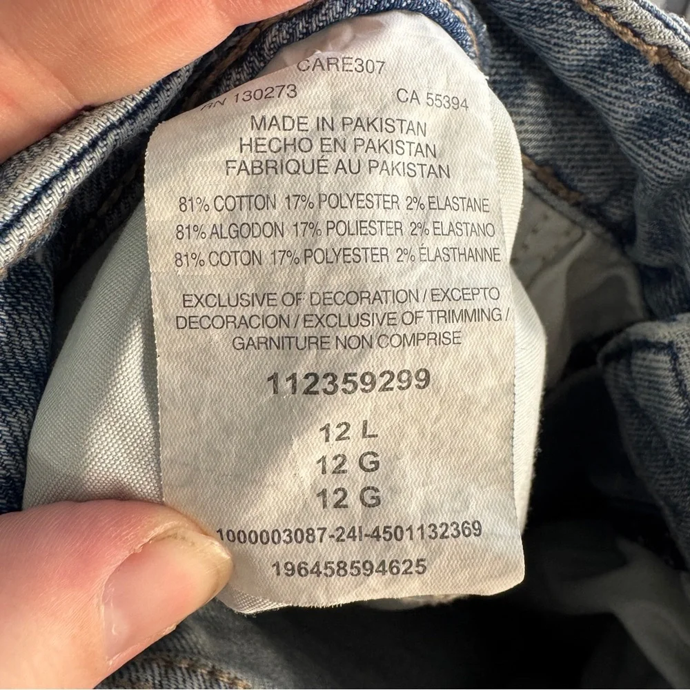 Lee blue denim straight leg jeans size 12 long